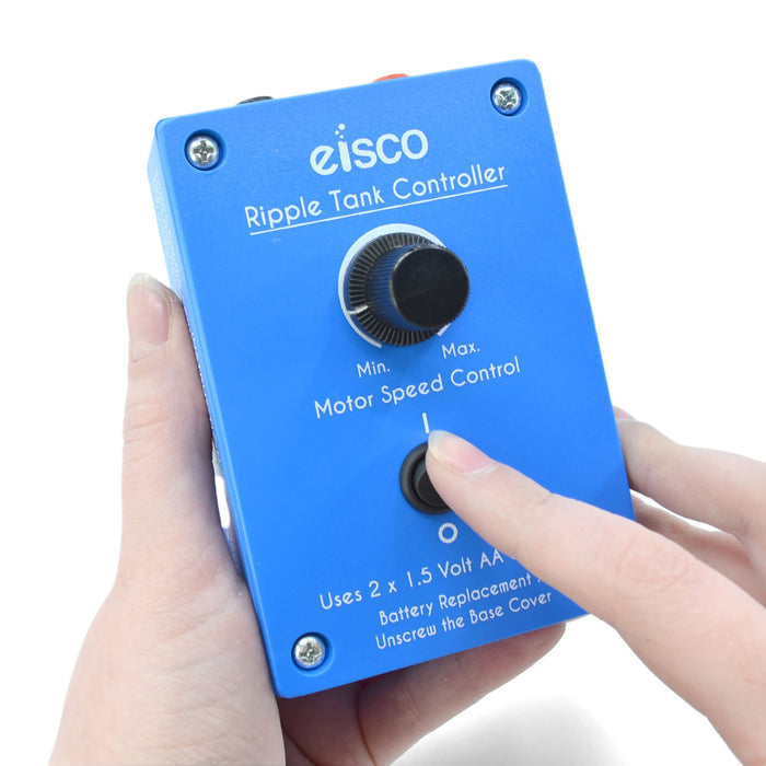 Eisco - Economy Ripple Tank Controller - Regulates Motor Speed and Ripple Frequency - Compatible with Basic Ripple Tank (PH0767A) - Battery Operated for Space Efficiency