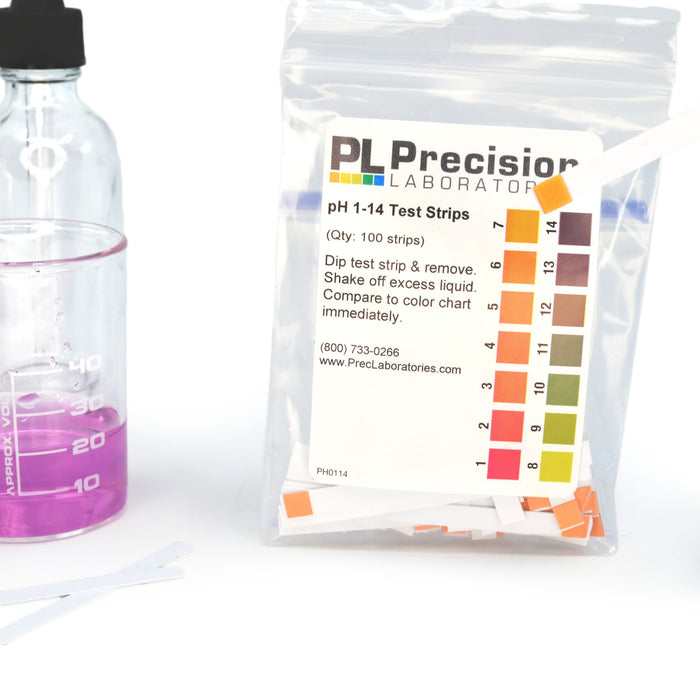 Eisco - pH Test Strips 1-14 - 100 Strips in 1 Bag for Quick and Accurate pH Testing in Labs, Classrooms, and Educational Use