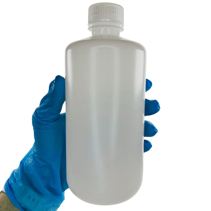 Eisco - Pack of 12, 500mL Narrow Mouth HDPE Translucent Reagent Bottles with Polypropylene Caps, Non-Sterile, Leak-Proof, Chemical Resistant, -100 to 120°C Temperature Range, Laboratory Storage and Transport