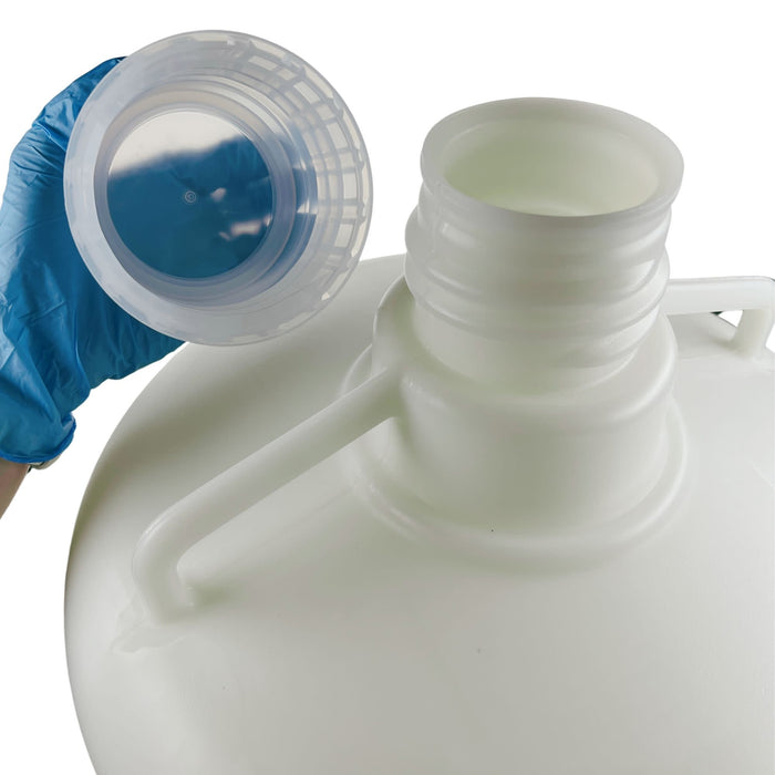 Eisco - 50L HDPE Carboy, Silicone-Lined Polypropylene Cap, Leakproof Tested, Non-Sterile, -100 to 120°C Temperature Range, FDA Compliant, Laboratory and Scientific Liquid Storage Container