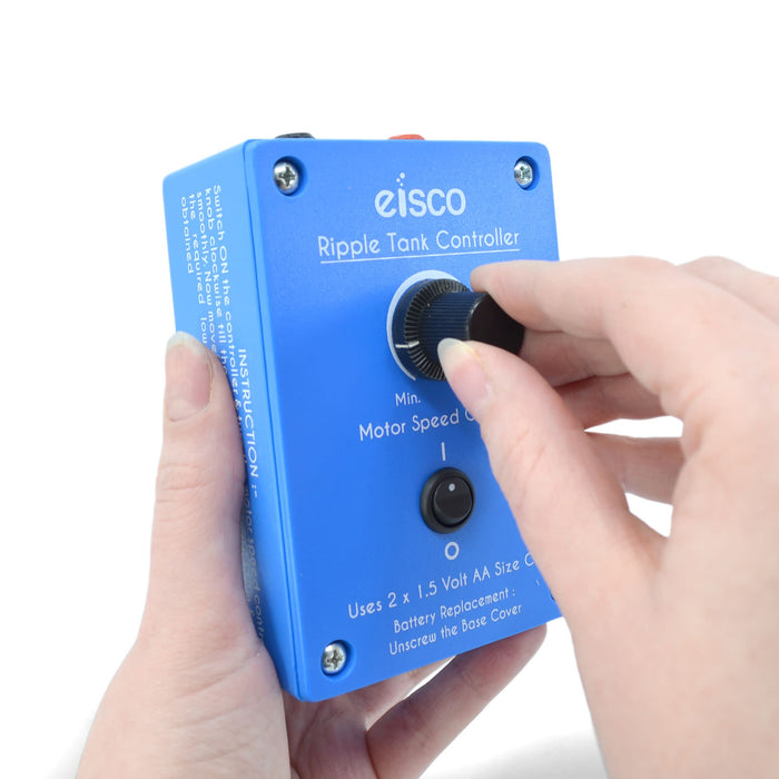 Eisco - Economy Ripple Tank Controller - Regulates Motor Speed and Ripple Frequency - Compatible with Basic Ripple Tank (PH0767A) - Battery Operated for Space Efficiency