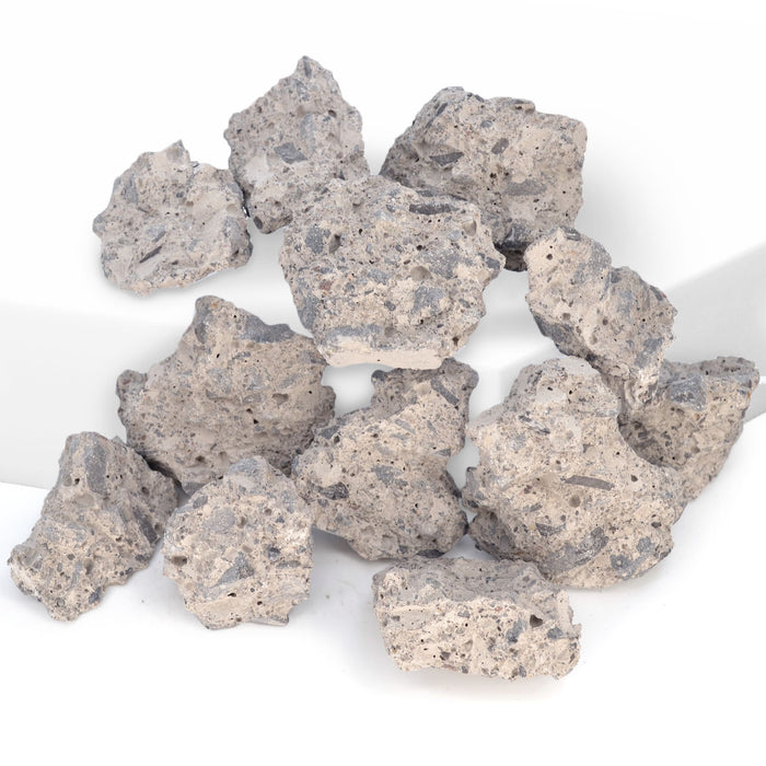 Eisco - 12 Count Raw Concrete Mineral Specimens Approx. 1-3 Inches - Hand-Processed by Geologist - for Geology Classrooms and Identification Exercises