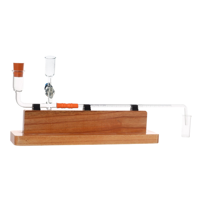 Potometer Ganong's with Glass Stopcock, Wooden Base - Eisco Labs