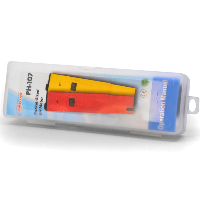 Eisco - Pocket-Sized Digital pH Tester with 0.0 to 14.0 pH Range ±0.1 Accuracy - Lightweight and Portable - Includes Calibration Screwdriver and Plastic Storage Case for Laboratory and Educational Use