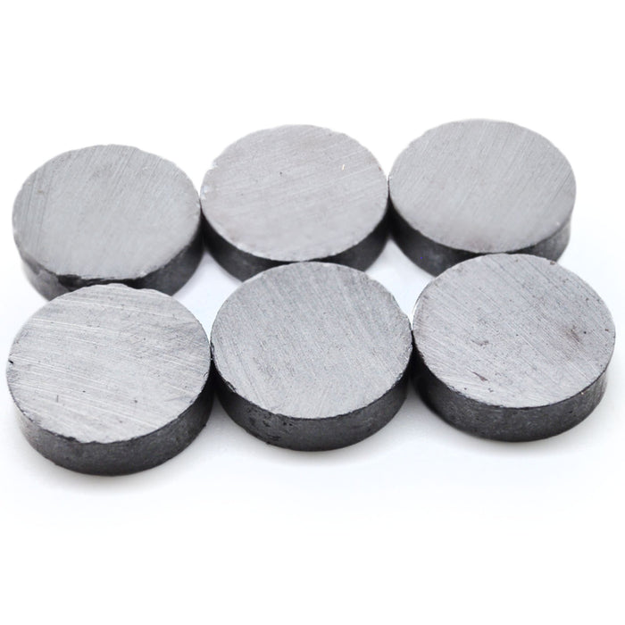 Eisco - Ceramic Disc Magnets Pack of 6 - 25x5mm - Durable and Versatile Magnets for Science, Education, and Experiments - Ideal for Magnetic Fields Studies, STEM Projects, and Lab Applications