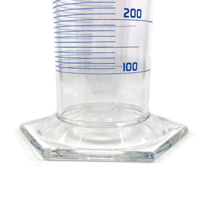 Eisco Labs - Graduated Cylinder, 1000mL - ASTM, Class A - Tolerance ±3.00mL - Protective Collar, Hexagonal Base - Blue Graduations - with Individual Work Certificate - Borosilicate 3.3 Glass