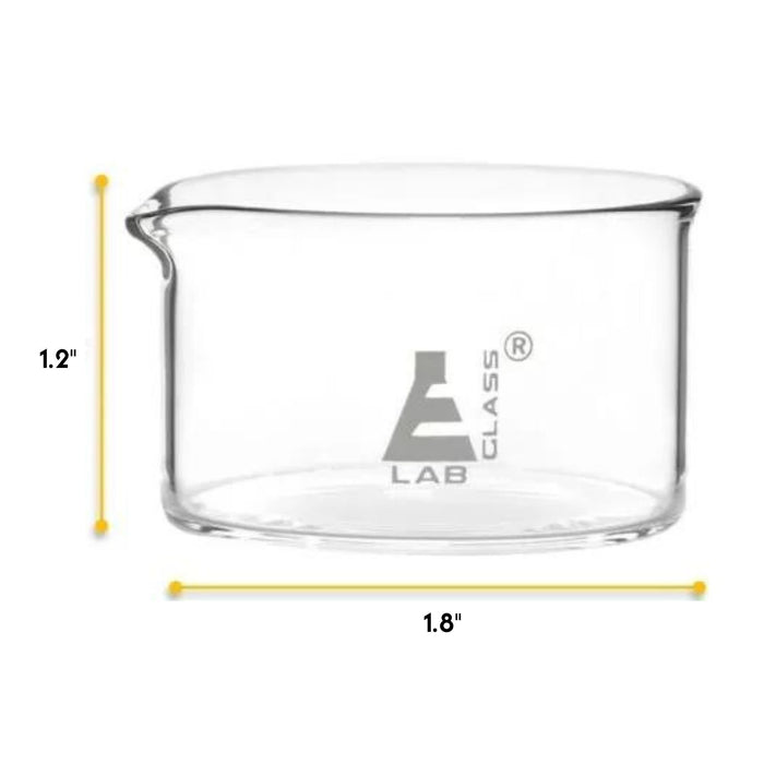 Crystallizing Dish, 40ml - Flat Bottom - Borosilicate Glass - Eisco Labs