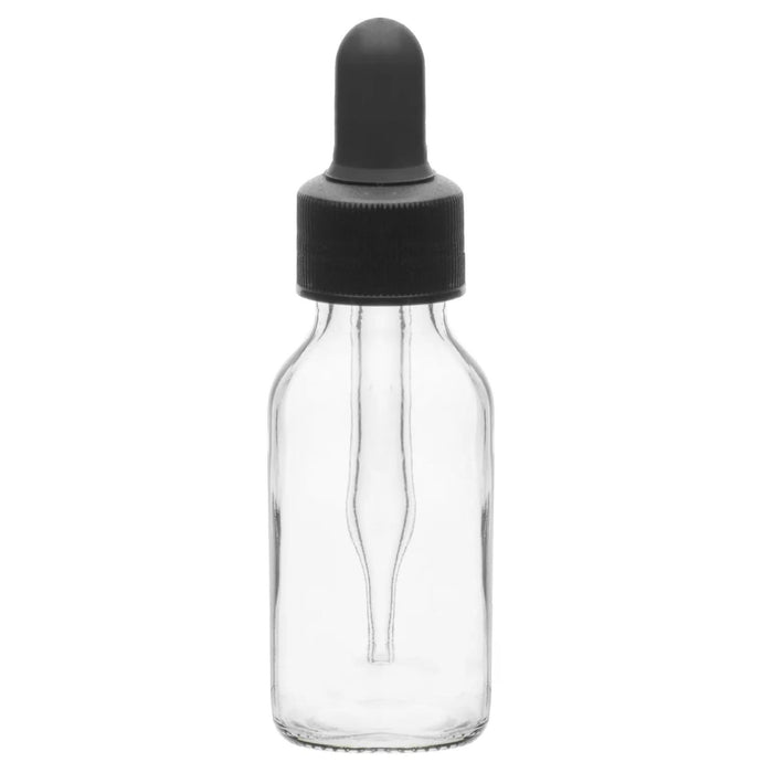 Dropping Bottle, 60ml (2oz) - Screw Cap with Glass Dropper - Soda Glass