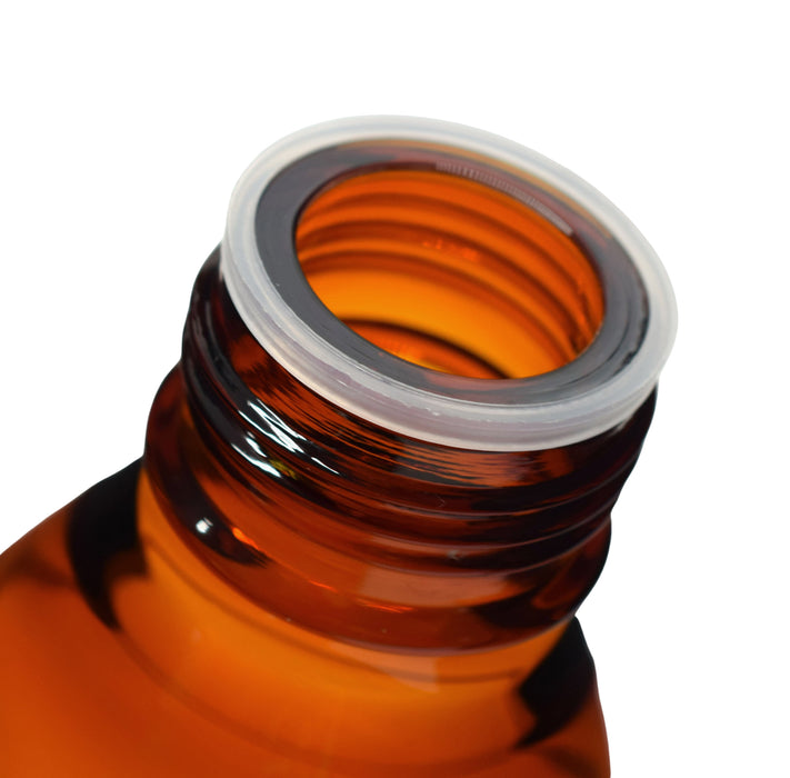 Reagent Bottle, 2000ml - Amber Colored Glass - Orange Screw Cap - Borosilicate 3.3 Glass