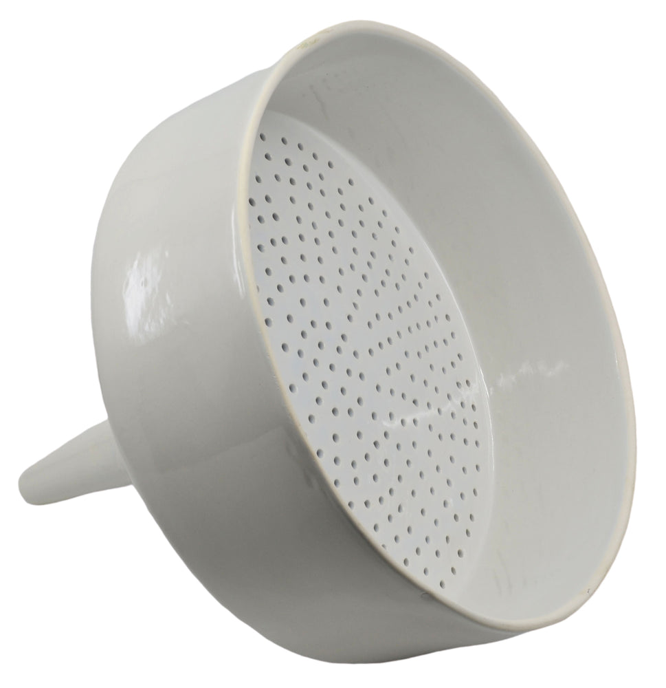 Buchner Funnel, 30cm - Porcelain - Straight Sides, Perforated Plate