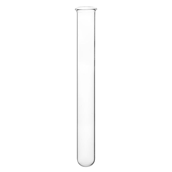 Eisco Labs 25mL Heavy Wall Test Tubes with Beaded Rim - Pack of 100 - Borosilicate Glass, Durable Lab Glassware for Scientific Research and Experiments