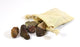 Real Dinosaur Bone Pieces, Approximately 1" Length - Pack of 10 in Cotton Bag (Discontinued)