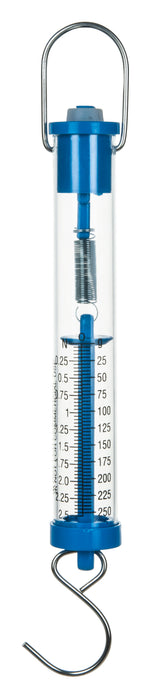 Eisco Labs - Acrylic Tubular Spring Scale (Dynamometer) 2.5N/250g Capacity - Spring Scale, Pull Scale, Force Meter, Force Spring, Spring Scales for Science