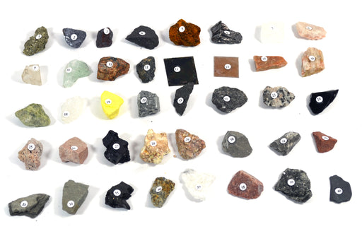 Eisco Basic Rocks and Minerals Kit - Contains 40 specimens measuring approx. 1" (3cm) (Discontinued)