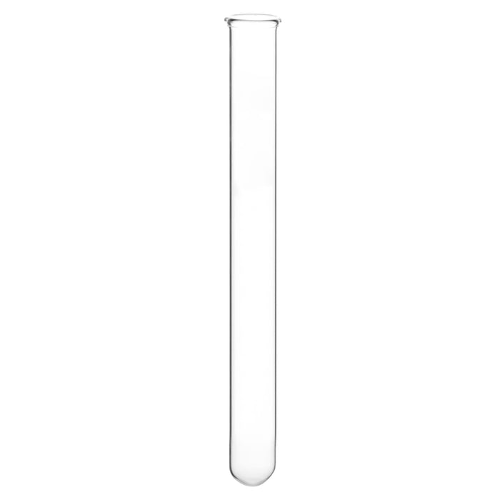 Eisco Labs 8mL Heavy Wall Test Tubes with Beaded Rim - Pack of 100 - Borosilicate Glass, Durable Lab Glassware for Scientific Research and Experiments