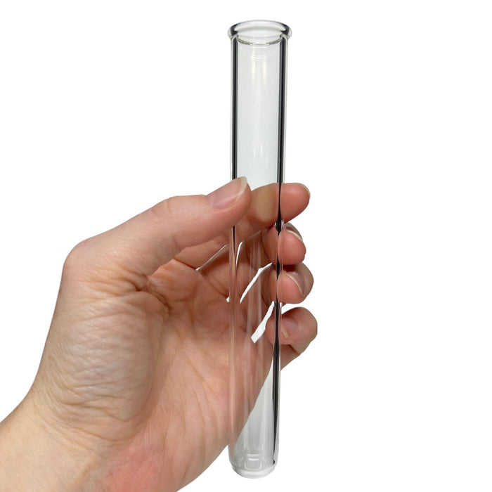 Eisco Labs 25mL Heavy Wall Test Tubes with Beaded Rim - Pack of 100 - Borosilicate Glass, Durable Lab Glassware for Scientific Research and Experiments