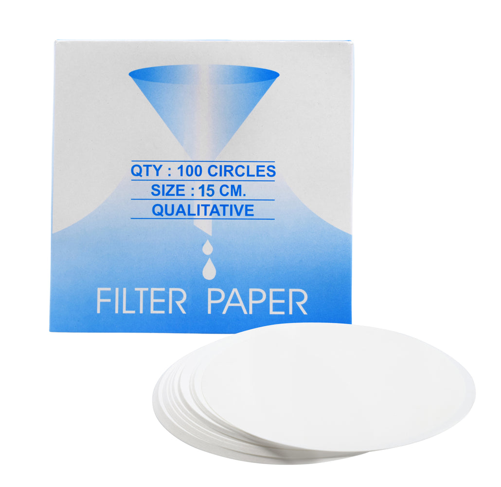 Premium Filter Paper, 15cm, Pack of 100 - Chemistry Filter Paper, Lab Filter Paper - Eisco Labs