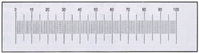 Eyepiece Graticules, Horizontal scale, Dia 21mm