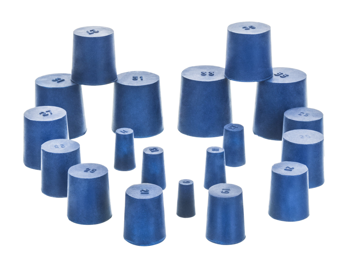 NEOPRENE STOPPERS - SOILD BOTTOM 9MM, TOP 11.5MM, LENGTH 20MM