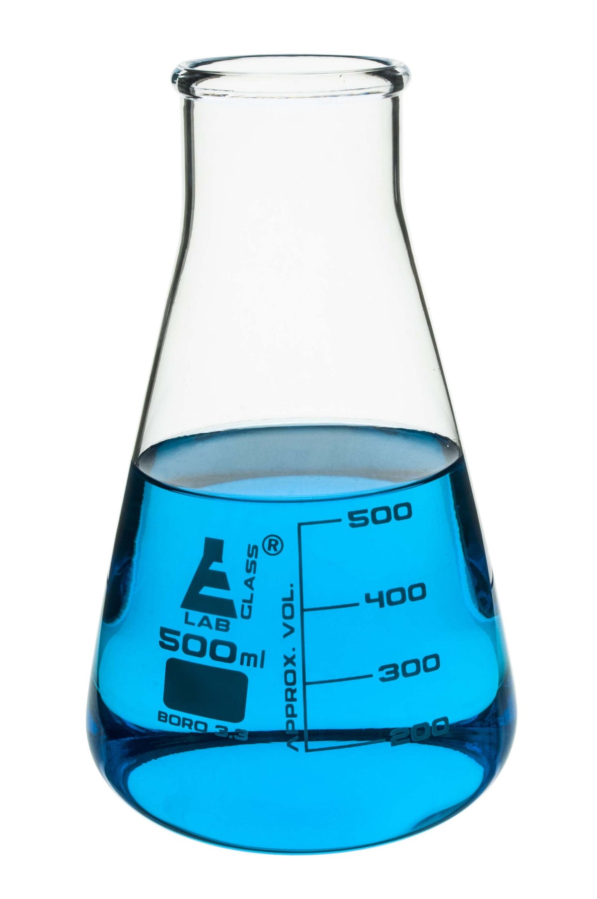 Erlenmeyer Flask, 500ml - Borosilicate Glass - Wide Neck, Conical