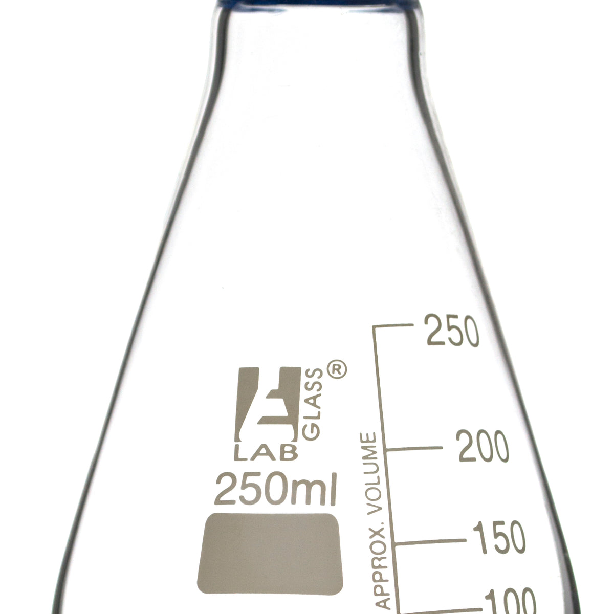 Erlenmeyer Flask, 250ml - Borosilicate Glass - With PTFE Screw Cap 