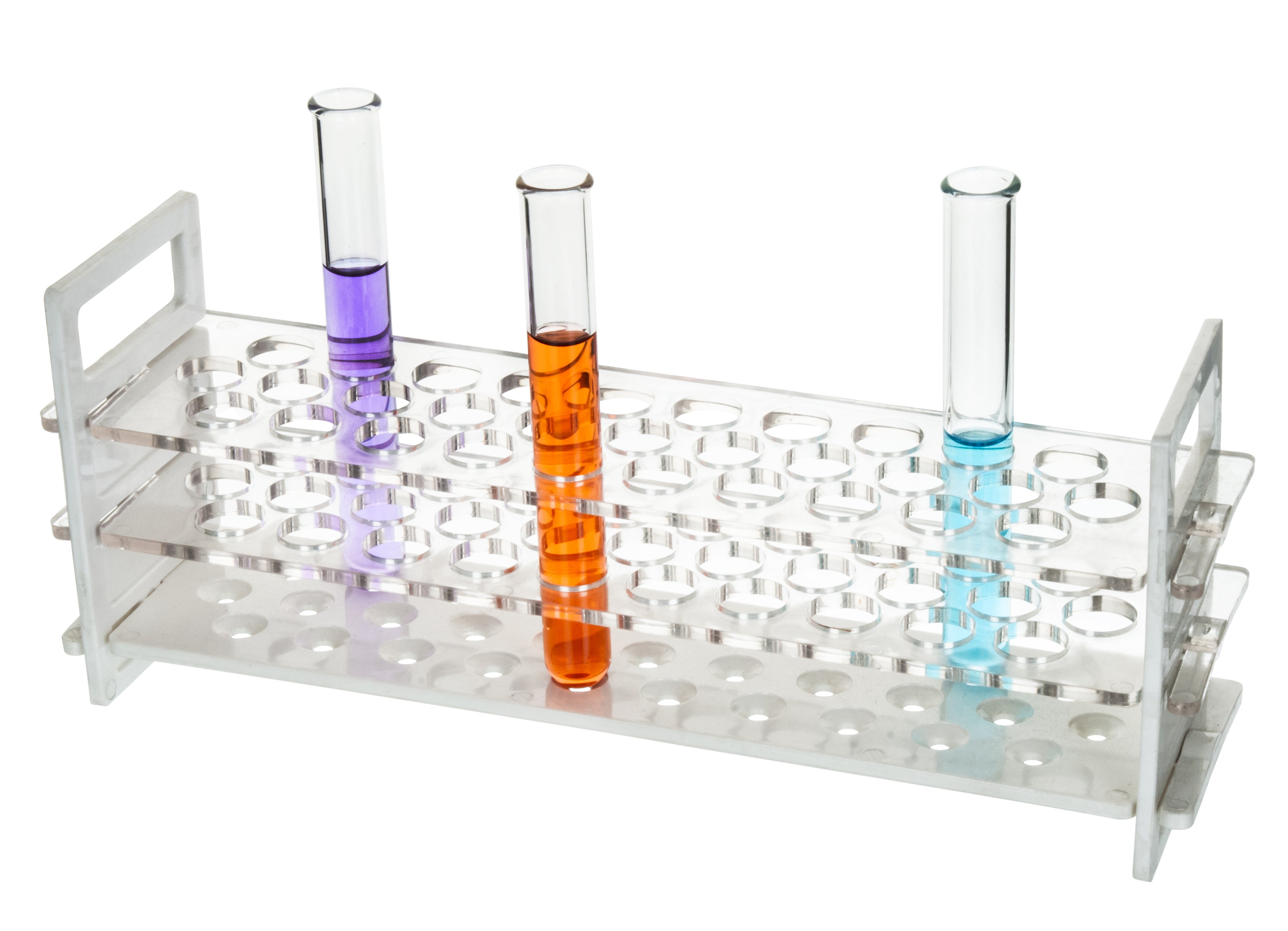 Test Tube Stand, Polycarbonate, Size 16mm x 62 Tubes — Eisco Labs