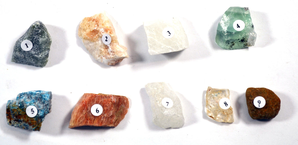 Mohs Hardness Kit - Contains 9 specimens measuring approx. 1