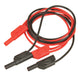 Safety Connecting Lead Pair 1m with 4mm plug