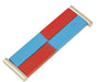 EISCO Painted Blue/Red Bar Magnets - Chrome Steel, 100 x 12 x 5 mm