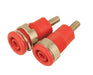 Socket for Banana Plugs - 4 mm, Red