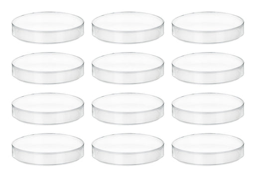 12PK Petri Dishes - 6" Diameter, 0.75" Depth - Polypropylene Plastic