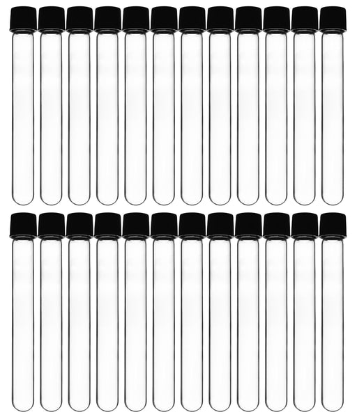 Culture Tube with Screw Cap, 15mL, 24/PK - 16x125mm - Round Bottom - Borosilicate Glass