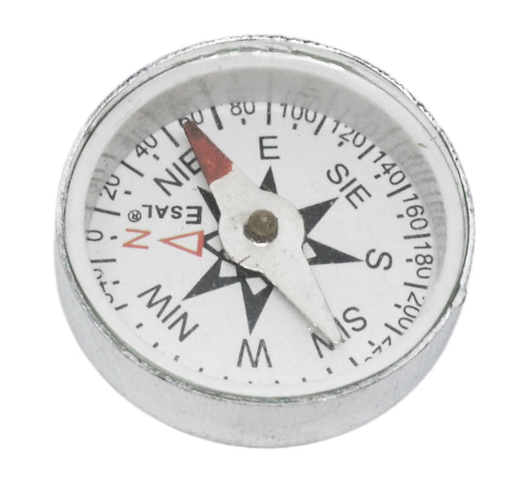 Mini Compass, 25mm - For Plotting - With Glass Face And Aluminium
