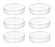 6PK Petri Dishes - 2" Diameter, 0.5" Depth - Polypropylene Plastic