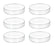 6PK Petri Dishes - 2" Diameter, 0.5" Depth - Polypropylene Plastic