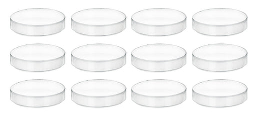 12PK Petri Dishes - 2.9" Diameter, 0.5" Depth - Polypropylene Plastic