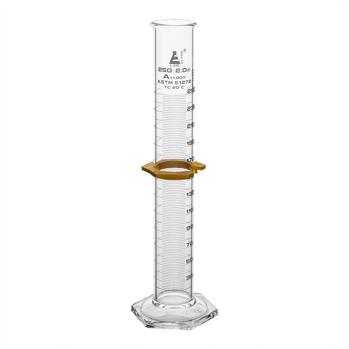 Measuring Cylinder 250ml Astm Class A Tolerance ±100ml Protecti — Eisco Labs 7987