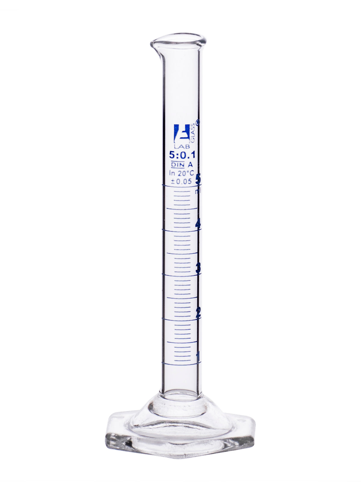 Baluue Glass Graduated Cylinders 50ml Measuring Cup Science Measuring Test  Tube Laboratory Chemistry Experience Beakers for Liquid Dry Transparent