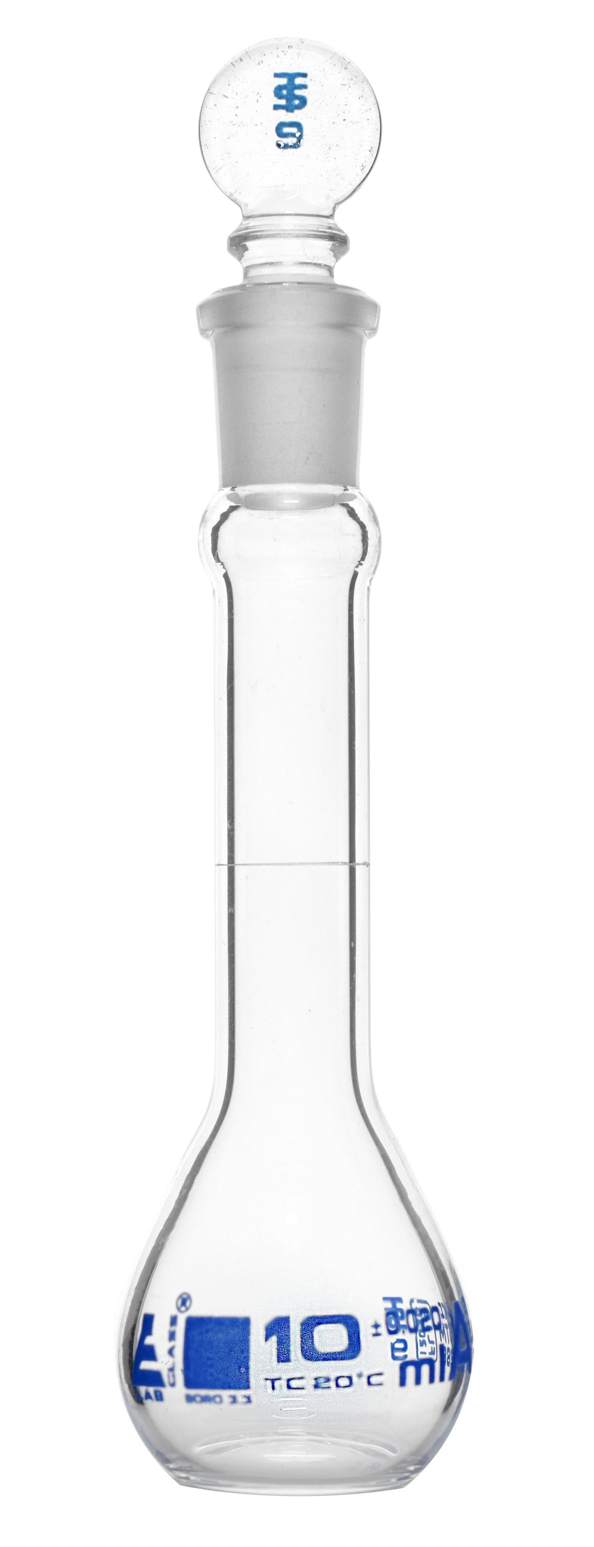 Volumetric Flask, 10ml - Class A, ASTM - Tolerance ±0.020 ml - Glass S ...