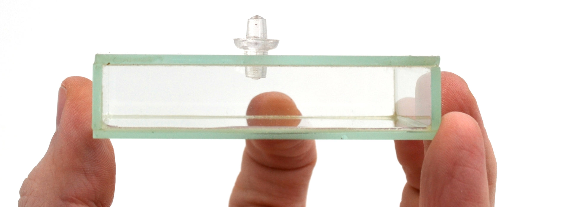 Hollow Glass Prism & Stopper, 3x2x0.7" - Great for Studying Snells Law of Refraction - Eisco Labs