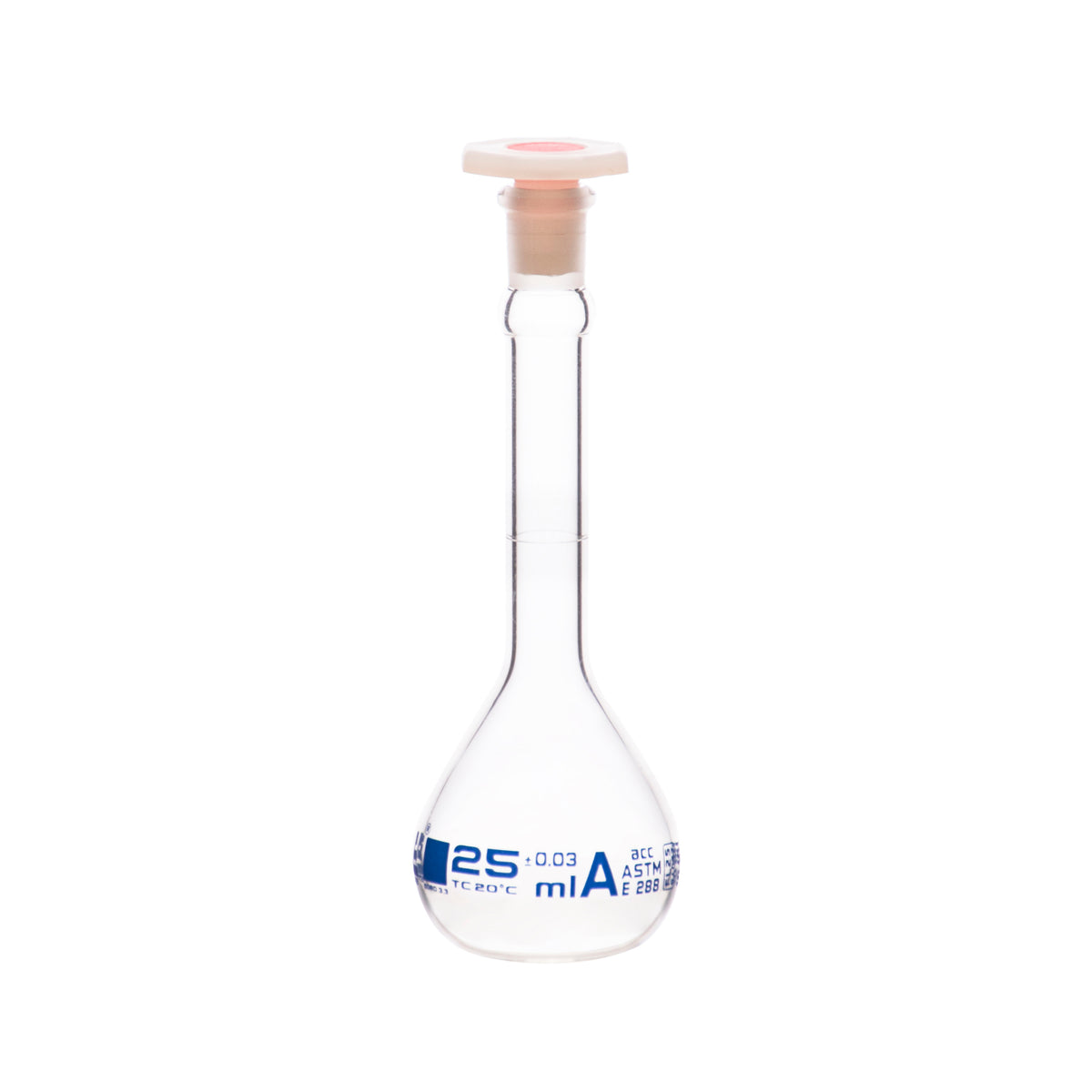 Volumetric Flask 25ml Class A Astm Polypropylene Stopper — Eisco Labs 3636