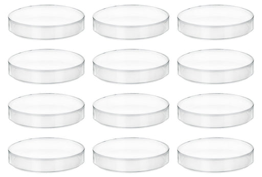 12PK Petri Dishes - 5" Diameter, 0.75" Depth - Polypropylene Plastic