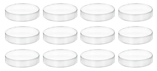 12PK Petri Dishes - 3.75" Diameter, 0.5" Depth - Polypropylene Plastic