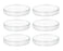 6PK Petri Dishes - 6" Diameter, 0.75" Depth - Polypropylene Plastic