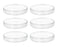 6PK Petri Dishes - 6" Diameter, 0.75" Depth - Polypropylene Plastic