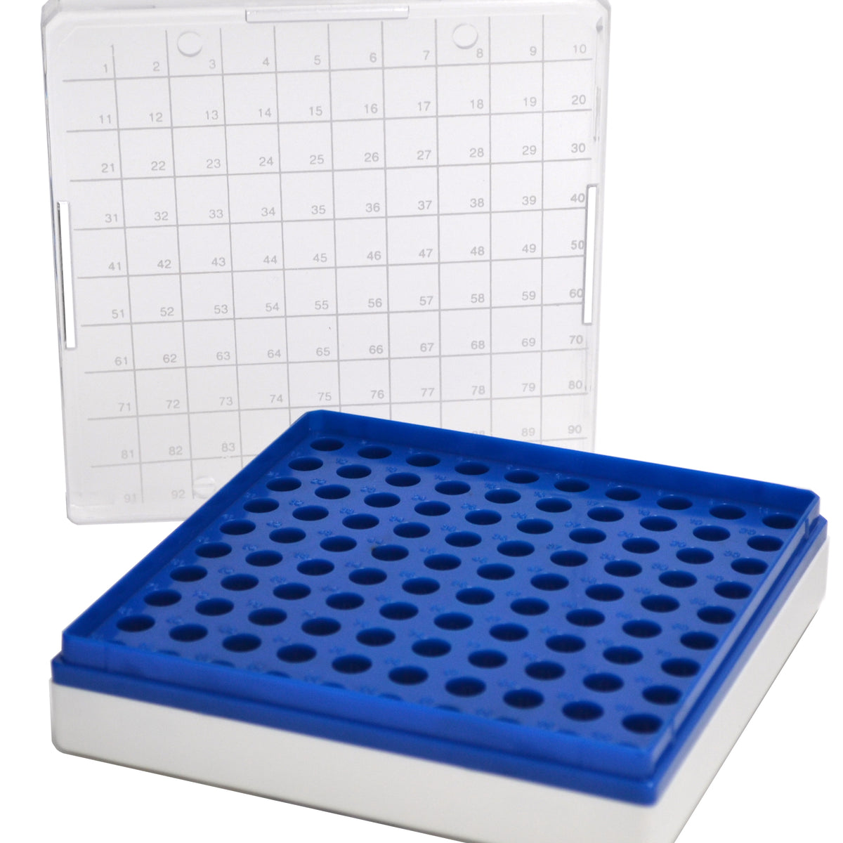 MCT Box - .5ml - 100 Holes - Polycarbonate Plastic - Printed Index 