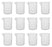 12PK Plastic Beakers, 100ml - Polypropylene - Raised Graduations