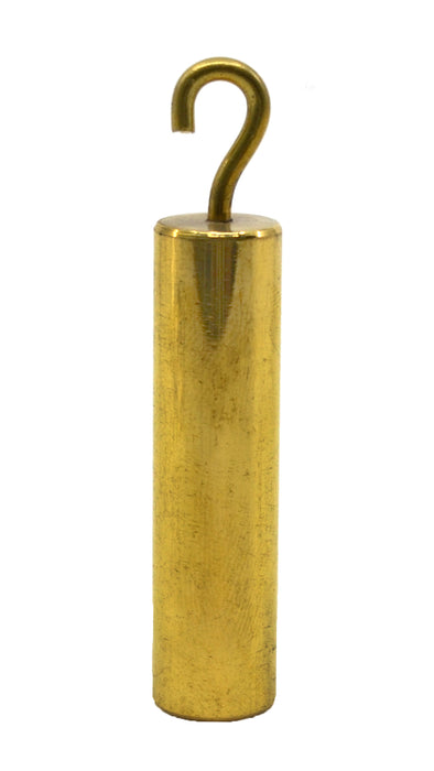 Hooked Brass Cylinder - Brass, Brass, Steel & Copper - 1.5 x 0.5"