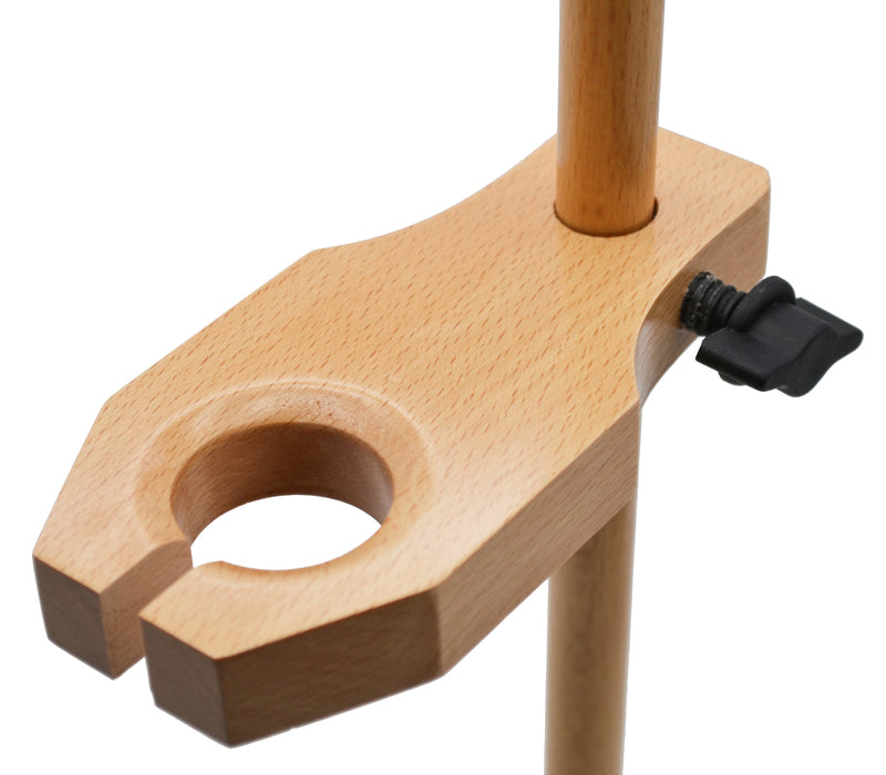 Adjustable Funnel Stand, Polished Wood, 1.5" Hole Diameter, 17" Tall - Eisco Labs