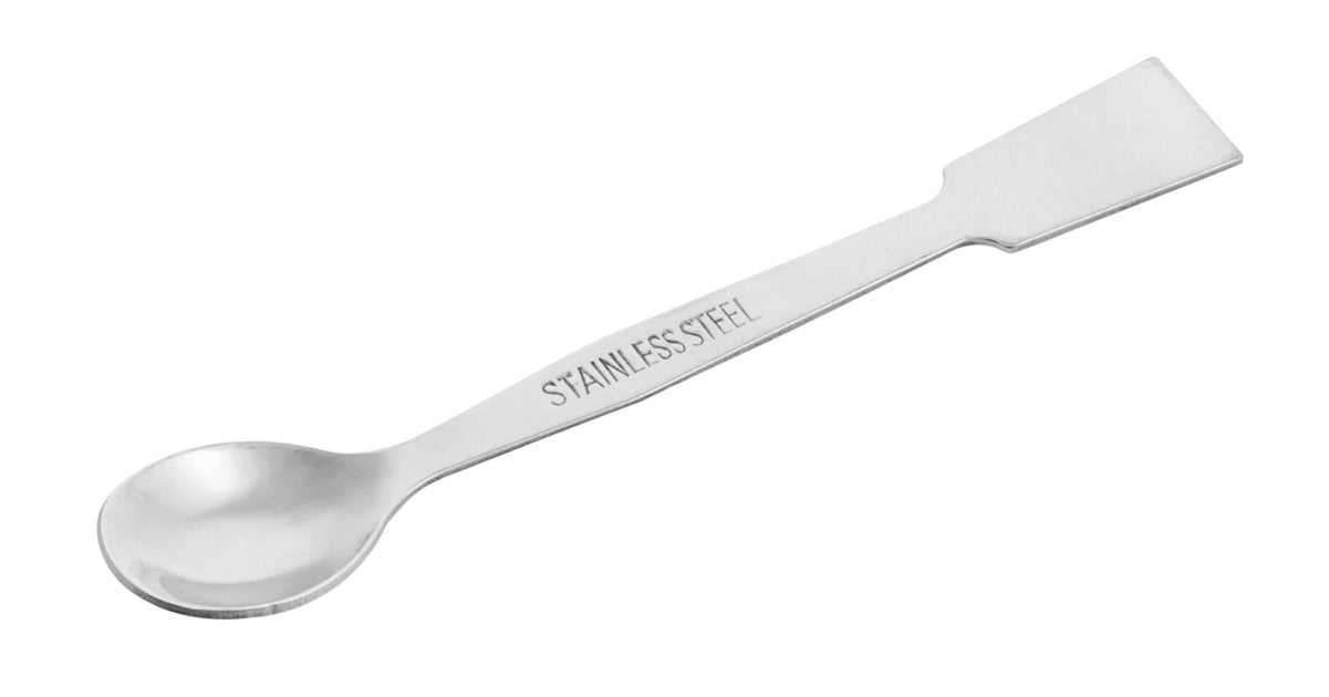 Scoop with Spatula, Polished Stainless Steel